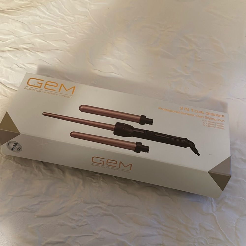 Gem 3 in 1 Curl Designer Professional Ceramic Curler Styling Curling Iron Set